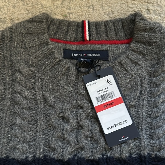 TOMMY HILFIGER Gray wool knit sweater - Picture 4 of 4